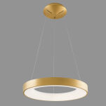 Lampa wisząca GIULIA 5304-880RP-GD-3 Italux Złoty szczotkowany kolor w kształcie pierścienia LED średnica 80 cm - 3