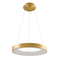 Lampa wisząca GIULIA 5304-880RP-GD-3 Italux Złoty szczotkowany kolor w kształcie pierścienia LED średnica 80 cm