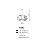 Lampa wisząca LAMPA ZUCCA BLACK czarna AZZARDO AZ0591 - 3