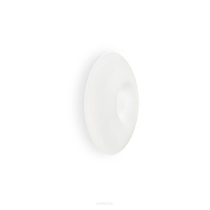 Plafon Glory PL3 D50 Ideal Lux 019758  Klosz wykonany jest z białego trawionego kwasem ręcznie dmuchanego szkła oprawa w kolorze niklu