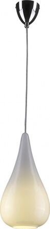 LAMPA WISZĄCA ZUMA LINE NAOMI P1305-01S-F4AB PŁOMIENNY 1 BIAŁY CHOMOWANA KONSTRUKCJA SZKŁO NOWOCZESNY