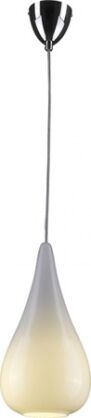 LAMPA WISZĄCA ZUMA LINE NAOMI P1305-01S-F4AB PŁOMIENNY 1 BIAŁY CHOMOWANA KONSTRUKCJA SZKŁO NOWOCZESNY