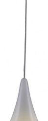 LAMPA WISZĄCA ZUMA LINE NAOMI P1305-01S-F4AB PŁOMIENNY 1 BIAŁY CHOMOWANA KONSTRUKCJA SZKŁO NOWOCZESNY
