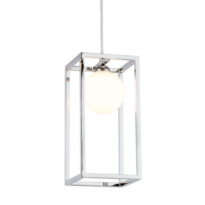 Lampa wisząca DAISY MD-BR4367-D1 CH Italux  metalowa oprawa w kolorze chromu szklany klosz G9