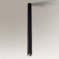 Lampa sufitowa plafon DOHA 1704 cz z metalu w kolorze czarnym nowoczesna GU10 prostokąt 