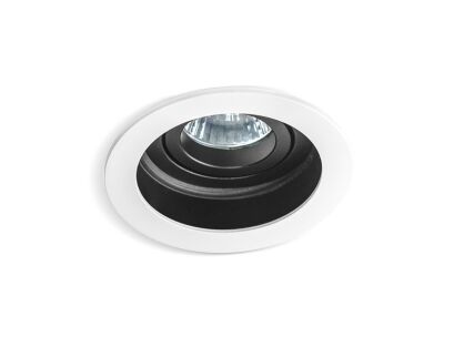 Lampa wpuszczana IBIZA  AZzardo GM2114 WH/BK okrągła techniczna biało-czarna Az1361