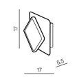 Kinkiet ONYX AZZARDO AZ3358 czarna geometryczna  - 3
