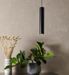 Lampa wisząca RUBEN 107879 Markslojd Pojedyncza tuba w kolorze czarnym wys. 40cm śr. 7cm GU10 - 2