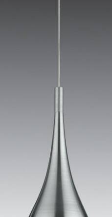 Lampa wisząca Lava Satin MA01986CF-00101 Italux  z metalu o wykończeniu satynowym klosz ma kształt łezki
