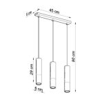 Lampa wisząca LOOPEZ SL.0942 Sollux czarna/ chrom 3x GU10 - 2