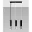 Lampa wisząca LOOPEZ SL.0942 Sollux czarna/ chrom 3x GU10 - 3