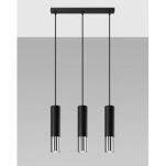 Lampa wisząca LOOPEZ SL.0942 Sollux czarna/ chrom 3x GU10 - 3