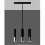 Lampa wisząca LOOPEZ SL.0942 Sollux czarna/ chrom 3x GU10 - 4