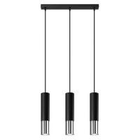 Lampa wisząca LOOPEZ SL.0942 Sollux czarna/ chrom 3x GU10