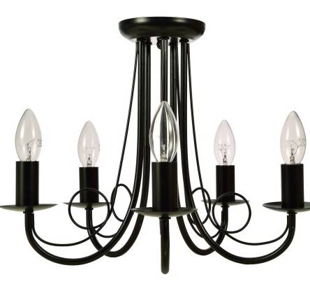 Lampa sufitowa plafon Perła 5 czarna LP-020/5P black  Light Prestige 