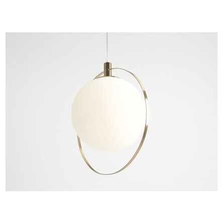 Lampa wisząca AURA szklana kula ze złotym wykończeniem ALDEX 1049G30  