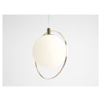 Lampa wisząca AURA szklana kula ze złotym wykończeniem ALDEX 1049G30  
