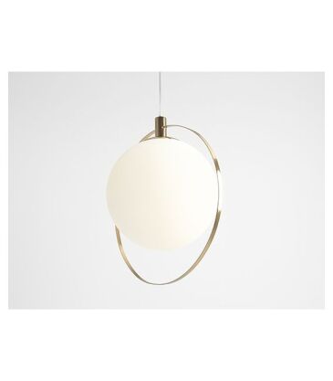 Lampa wisząca AURA szklana kula ze złotym wykończeniem ALDEX 1049G30  