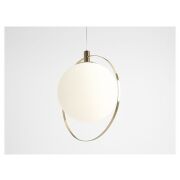 Lampa wisząca AURA szklana kula ze złotym wykończeniem ALDEX 1049G30  