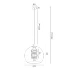 Lampa wisząca DOVER 4673 Argon szklana E27 30 cm - 4