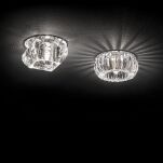 Lampa sufitowa  SOUL-1 FI1 Ideal Lux  107691  Metalowe elementy wykonane są z chromu natomiast klosz z przejrzystego mielonego kryształu - 2