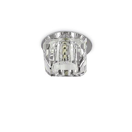 Lampa sufitowa  SOUL-1 FI1 Ideal Lux  107691  Metalowe elementy wykonane są z chromu natomiast klosz z przejrzystego mielonego kryształu