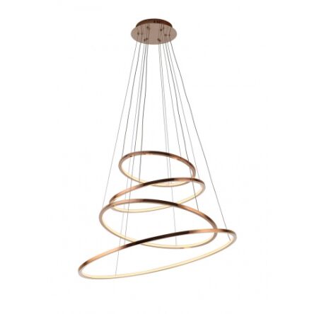 Lampa wisząca QueenIV P0244D Max Fliz ściemniacz miedziana okręgi nowoczesna