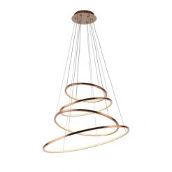 Lampa wisząca QueenIV P0244D Max Fliz ściemniacz miedziana okręgi nowoczesna
