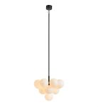 Lampa wisząca MERLOT 107911 Makslojd Zachwycająca forma metalowa czarna oprawa szklane białe klosze - 2