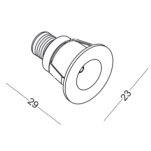 LAMPA WPUSZCZANA ELKIM POINT 880 MINIMALISTYCZNA FUNKCJONALNA 6 kolorów do wyboru 6 barw światła LED - 6