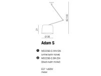 Lampa wisząca ADAM S BLACK PENDANT lamp body azzardo przegubowe ramię - 3