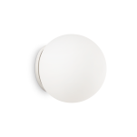 Kinkiet Mapa Bianco AP1 D20 Ideal Lux  059815  Klosz jest w kształcie kuli ze szkła oprawa z metalu w kolorze niklu - 2