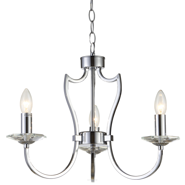 LAMPA WISZĄCA RIGA PIĘKNA STYLOWA Z 3 ŹRÓDŁAMI ŚWIATŁA O WYGLĄDZIE ŚWIECZEK COSMO LIGHT P03755CH