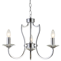 LAMPA WISZĄCA RIGA PIĘKNA STYLOWA Z 3 ŹRÓDŁAMI ŚWIATŁA O WYGLĄDZIE ŚWIECZEK COSMO LIGHT P03755CH