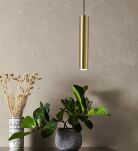 Lampa wisząca RUBEN 107880 Markslojd  Tuba w kolorze mosiądzu ELEGANCKA  wys. 40cm śr. 7cm GU10 - 2
