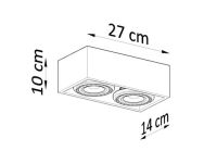Lampa sufitowa QUATRO SL.0916 SOLLUX LIGHTING drewniana podwójna  - 2