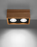 Lampa sufitowa QUATRO SL.0916 SOLLUX LIGHTING drewniana podwójna  - 3