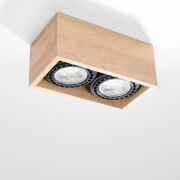 Lampa sufitowa QUATRO SL.0916 SOLLUX LIGHTING drewniana podwójna 