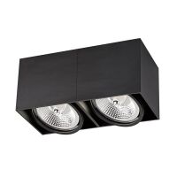 PLAFON/LAMPA SUFITOWA BOX 2 ACGU10-117 ZUMALINE CZARNY PROSTOKĄT TECHNICZNA GU10/ES111