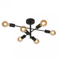 Lampa sufitowa Atlantico PNC-5679-6-BL Italux minimalistyczna czarna
