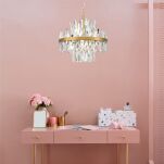 Lampa wisząca żyrandol CONSTANTINOPLE złota/kryształ Zuma Line P0567-08C-7GAC - 4