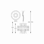 Lampa wisząca żyrandol CONSTANTINOPLE złota/kryształ Zuma Line P0567-08C-7GAC - 5