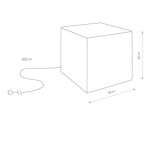 Lampa stojąca zewnętrzna Cumulus Cube L E27 biała 60cm IP44 8965 - 3