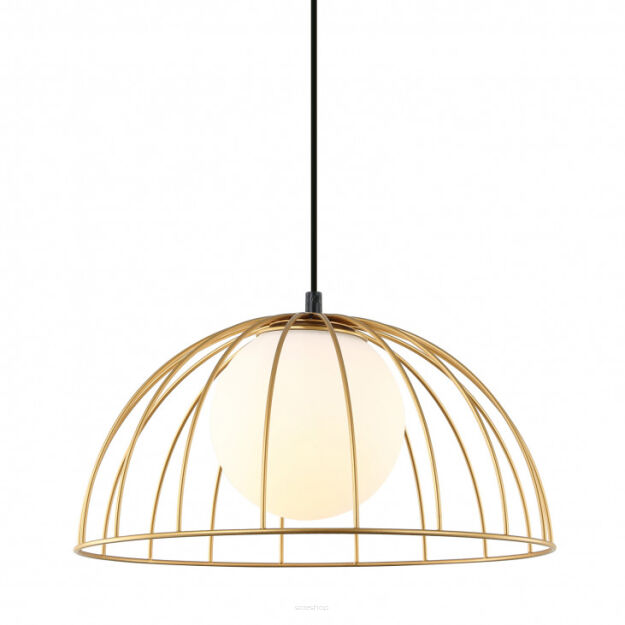 Lampa wisząca LOUIS MDM-3761/1M GD Italux Nowoczesna złota z białą kula