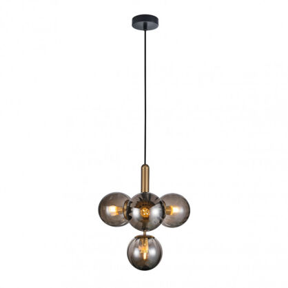 Lampa wisząca Ravena PND-2324-4B BRO+SG Italux Nowoczesna mosiądz