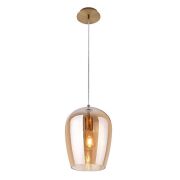 Lampa wisząca P0300 MAXLIGHT ZIMBA AMBER z metalu i szklanego klosza o bursztynowym zabarwieniu 