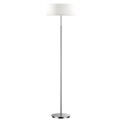 Lampa podłogowa Hilton PT2 Ideal Lux  075488 Klosz z folii PVC pokrytej tkaniną i od dołu piaskowanym szkłem metalowa ramaw  kolorze chromu