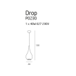 Lampa wisząca Drop P0233 Maxlight  NOWOCZESNA czarna - 2