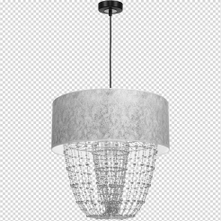 Lampa wisząca ALMERIA SILVER/BLACK MILAGRO MLP6437 