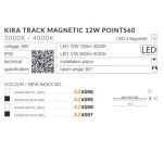 Oprawa szynowa KIRA TRACK MAGNETIC 12W POINTS60 AZZARDO 3000K/4000K CZARNA 19 CM - 5